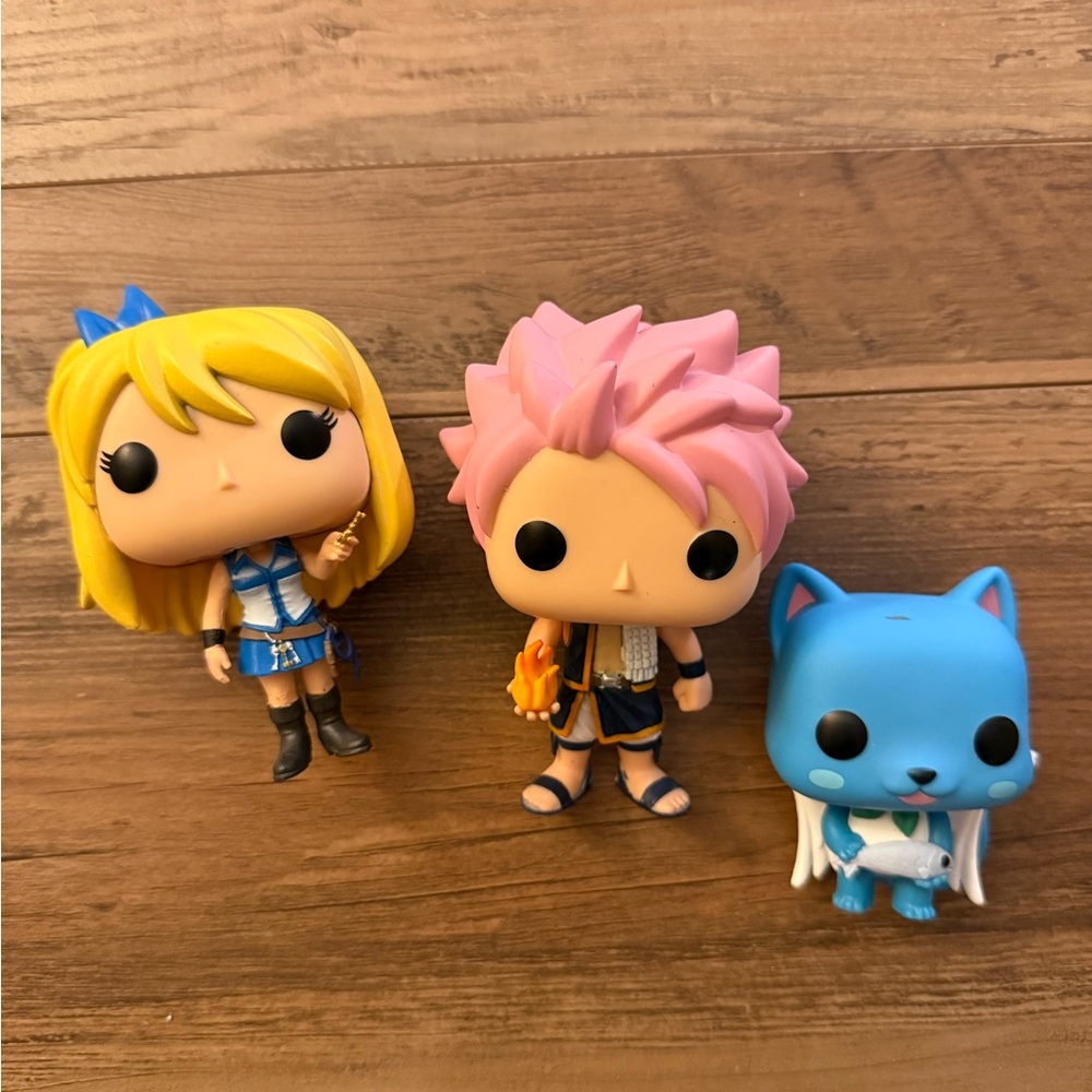 Anime Fairytail UNBOXED Set - Lucy, Natsu, and Happy